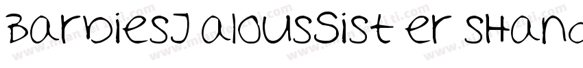 BarbiesJ alousSist er sHandwriting字体转换